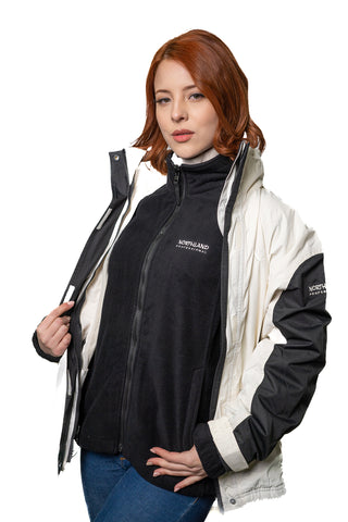 PARKA MUJER 3 EN 1 NORTHLAND MERIBEL COMBI IVORY BLACK 02-009253