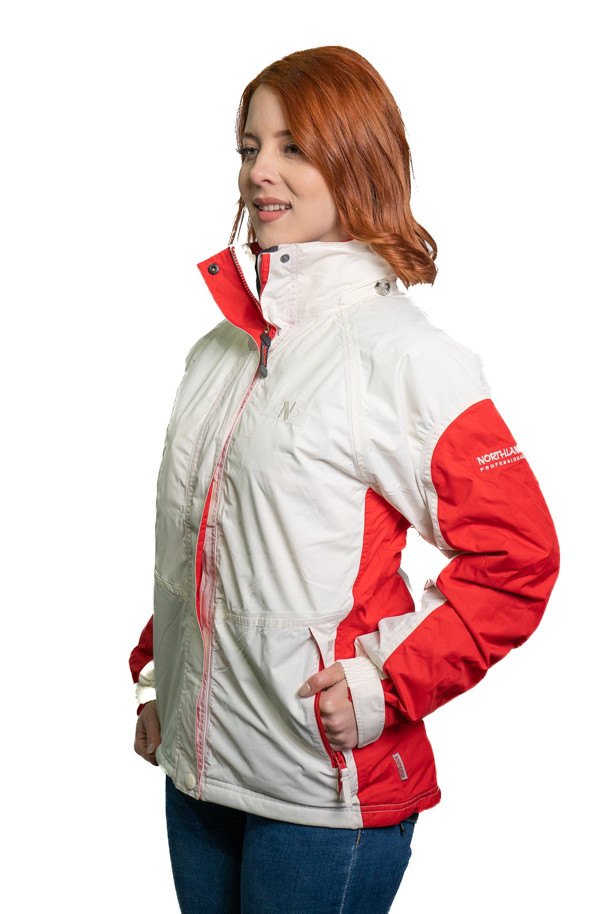 PARKA MUJER 3 EN 1 NORTHLAND MERIBEL COMBI WHITE RED 02-009254