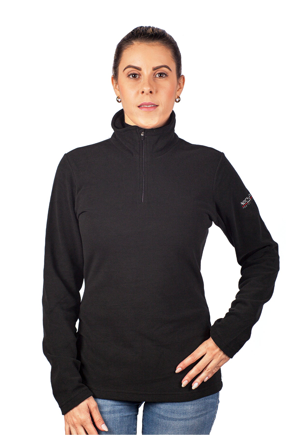 POLERON MUJER NORTHLAND SKI ROLLI MICROPOLAR BLACK 02-023401