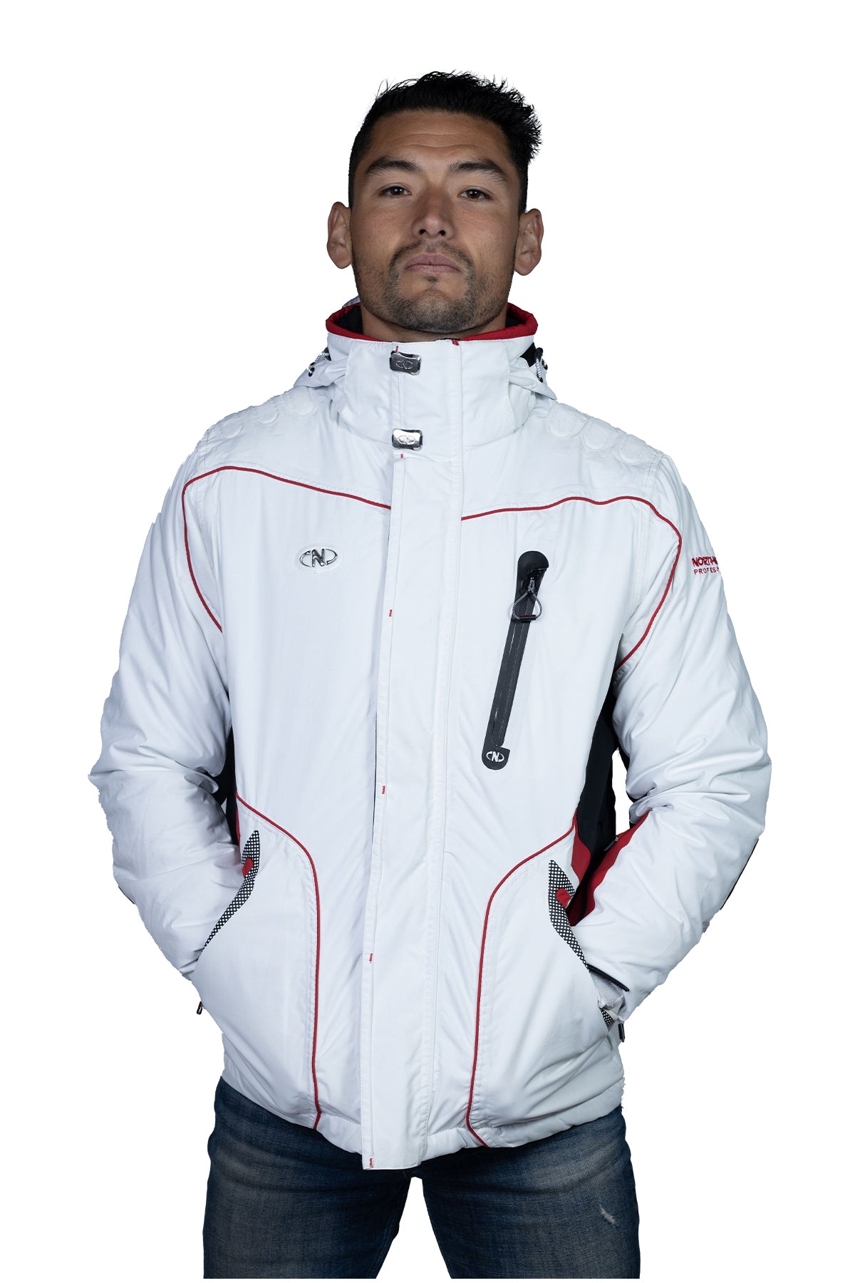 PARKA SKI HOMBRE NORTHLAND XEN TUROA WHITE/BLACK/RED 02-0374816