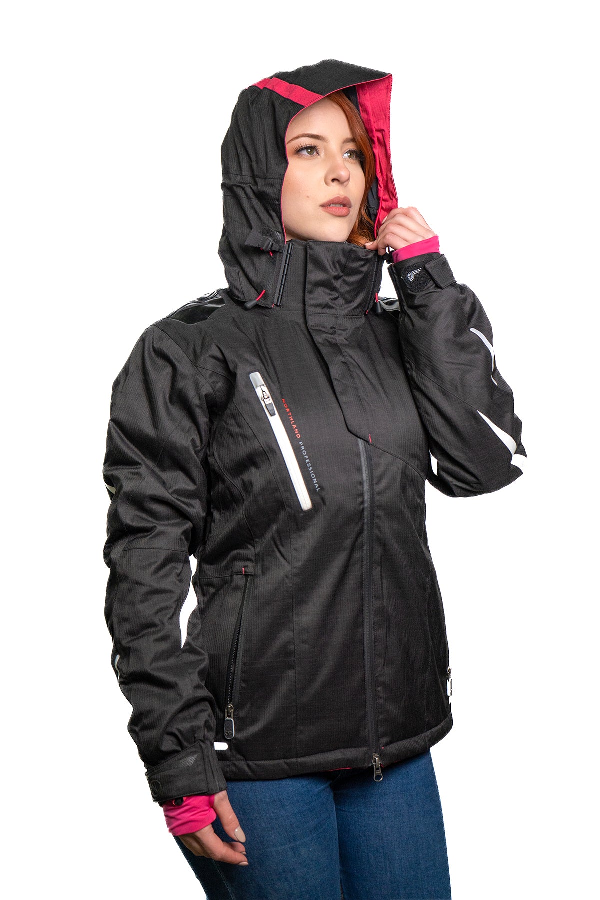 PARKA MUJER NORTHLAND FREESKI COMBI BLACK WHITE FUXIA 02-048031