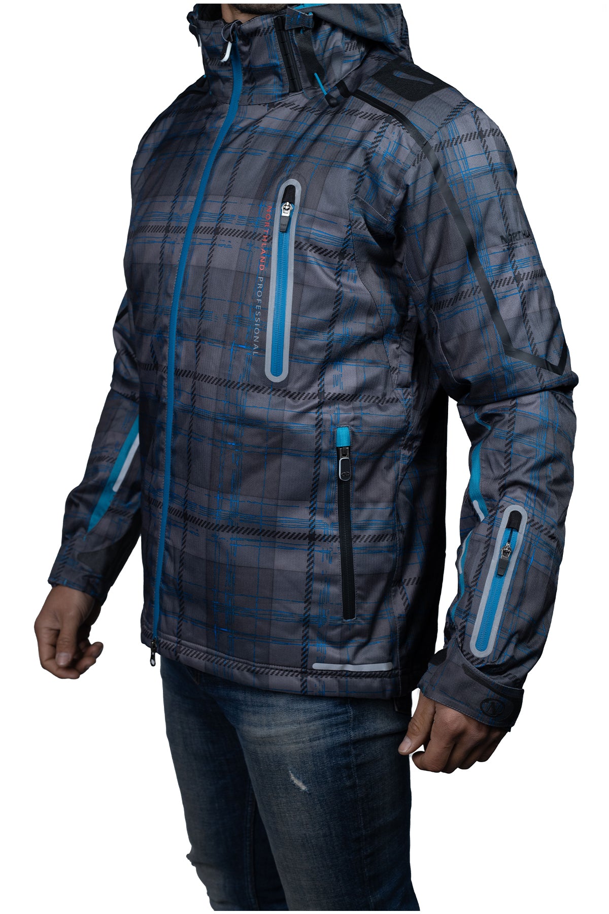 PARKA HOMBRE NORTHLAND FREESKI CYAN BLUE PRINTE 02-0481347