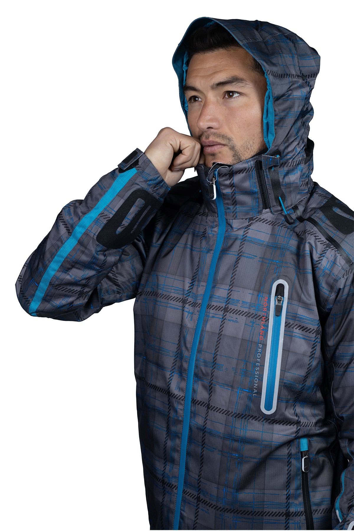 PARKA HOMBRE NORTHLAND FREESKI CYAN BLUE PRINTE 02-0481347