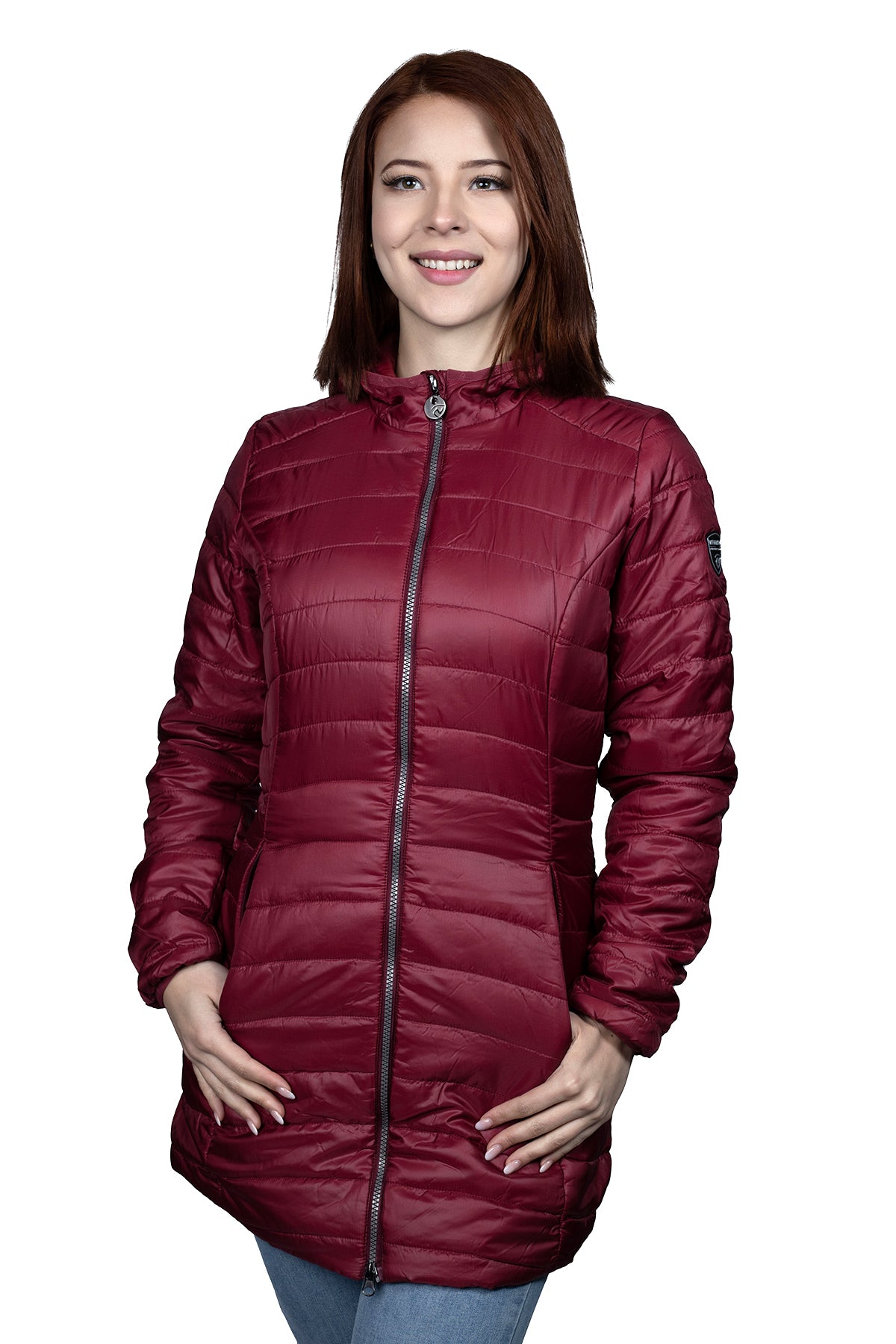 PARKA MUJER NORTHLAND JANA MICROLOFT LARGA BORDEAUX 02-0801524