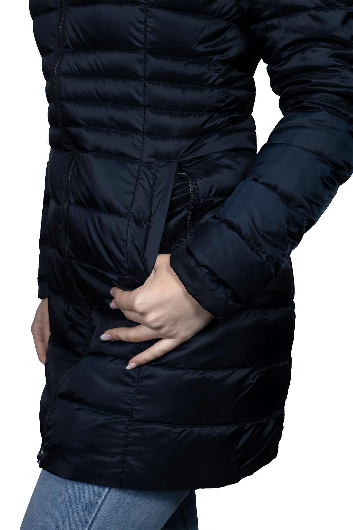 Parka pluma mujer larga best sale