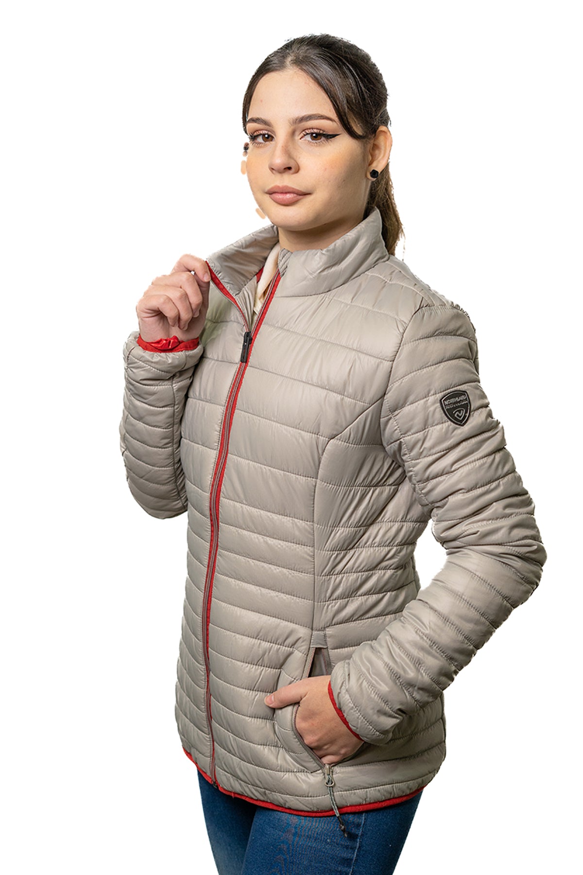 PARKA MUJER NORTHLAND KAILA MICROLOFT SILVER GRANAT 02-0860737