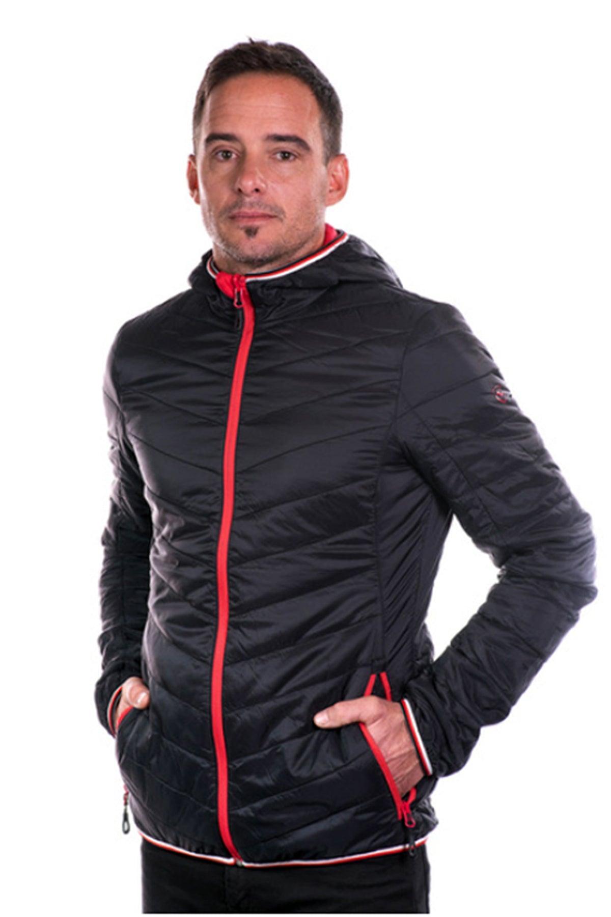 PARKA NORTHLAND HOMBRE NLF KAPUZEN BLACK/RED 02-087241