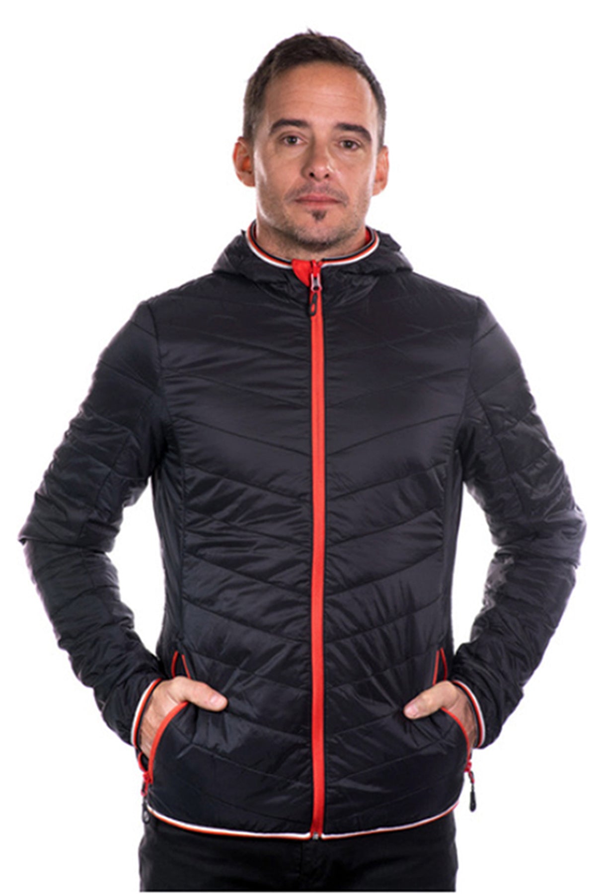 PARKA NORTHLAND HOMBRE NLF KAPUZEN BLACK/RED 02-087241